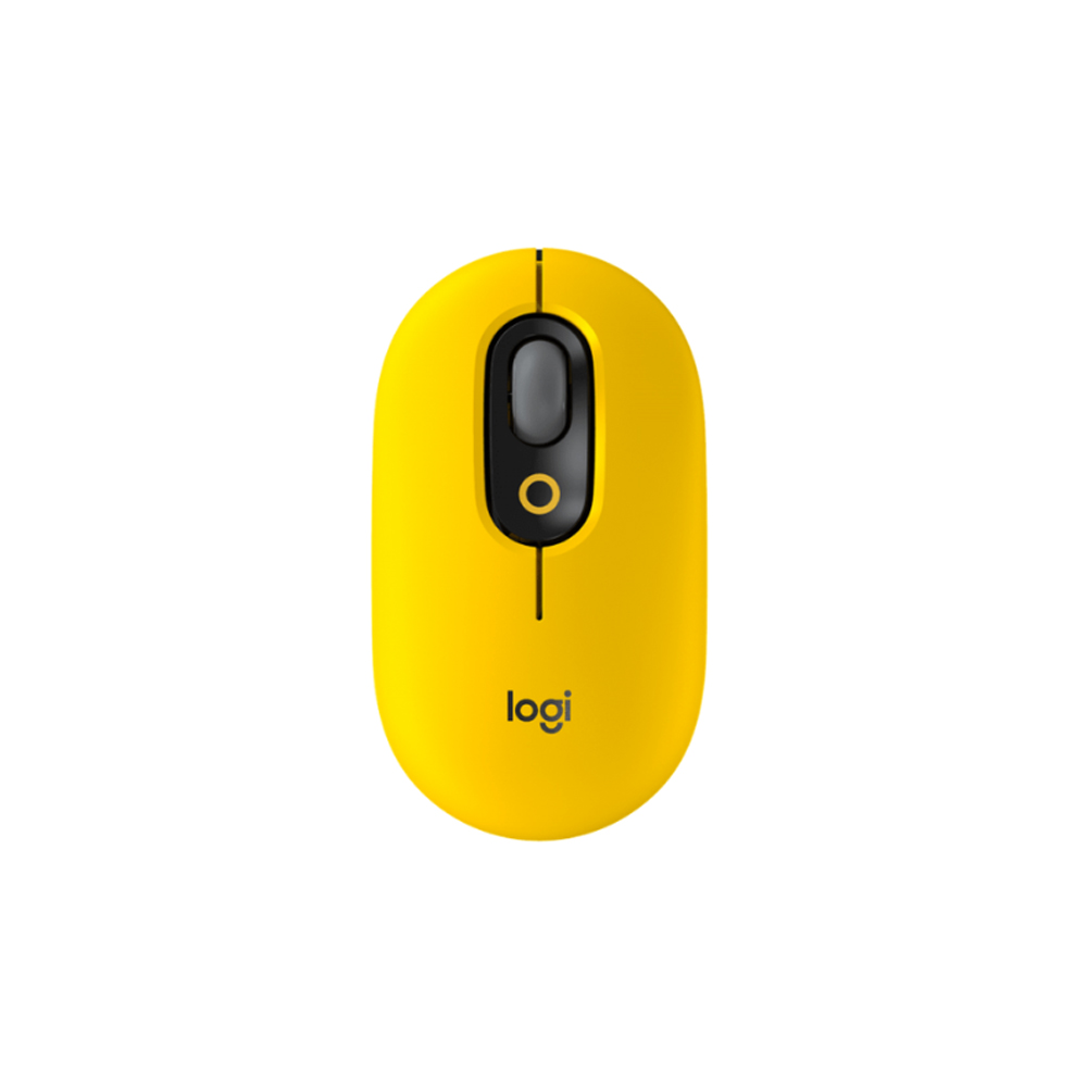 Mouse Logitech Pop Bluetooth Negro Amarillo Inalámbrico Ergonomico 910-006549