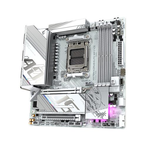 Placa Base Gigabyte AMD AM5 X870M A Elite WF7 Ice ATX Compatible con Procesadores Ryzen