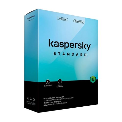 Antivirus Kaspersky Standard 5 PCs 1 Año Protección Integral y Seguridad Online