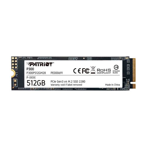 Unidad SSD PATRIOT P300 512GB M.2 2280 PCIe Gen3 x4 NVMe 1.3 Alta Velocidad