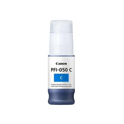 Tinta Canon PFI-050 C para impresoras de gran formato color cian 160ml alta calidad profesional