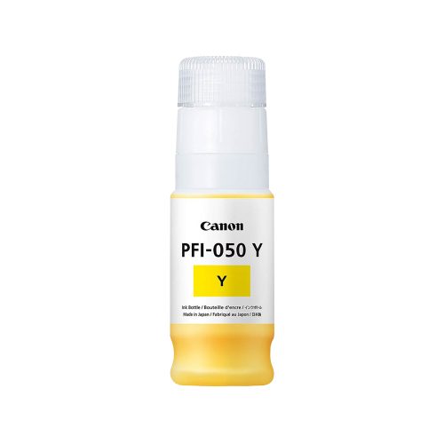 Tinta Canon PFI-050 Y Amarilla 700ml Alta Calidad para Impresoras de Gran Formato