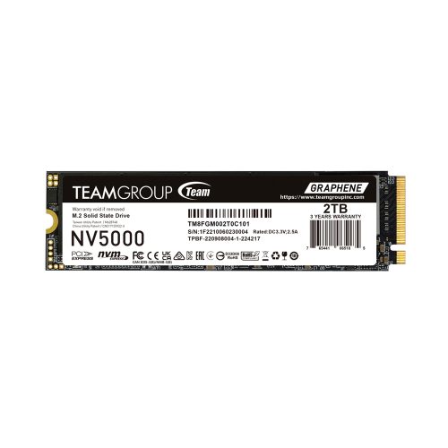 SSD TeamGroup NV5000 2 TB M.2 PCIe 4.0 x4 Almacenamiento Rápido para PCs y Laptops