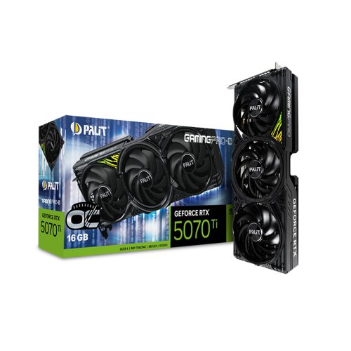 Tarjeta Gráfica Palit GeForce RTX 5070 Ti GamingPro-S OC 16GB GDDR7 256-bit Triple Fan HDMI DisplayPort 4K