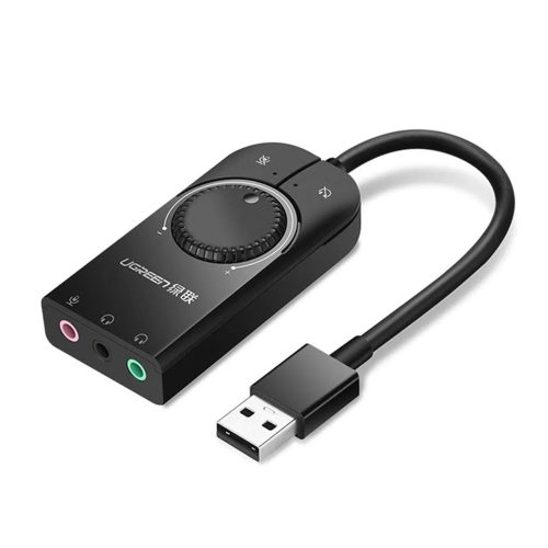 Adaptador de Tarjeta de Sonido USB UGREEN CM129 Alta Calidad Plug and Play Compatible con Windows y Mac